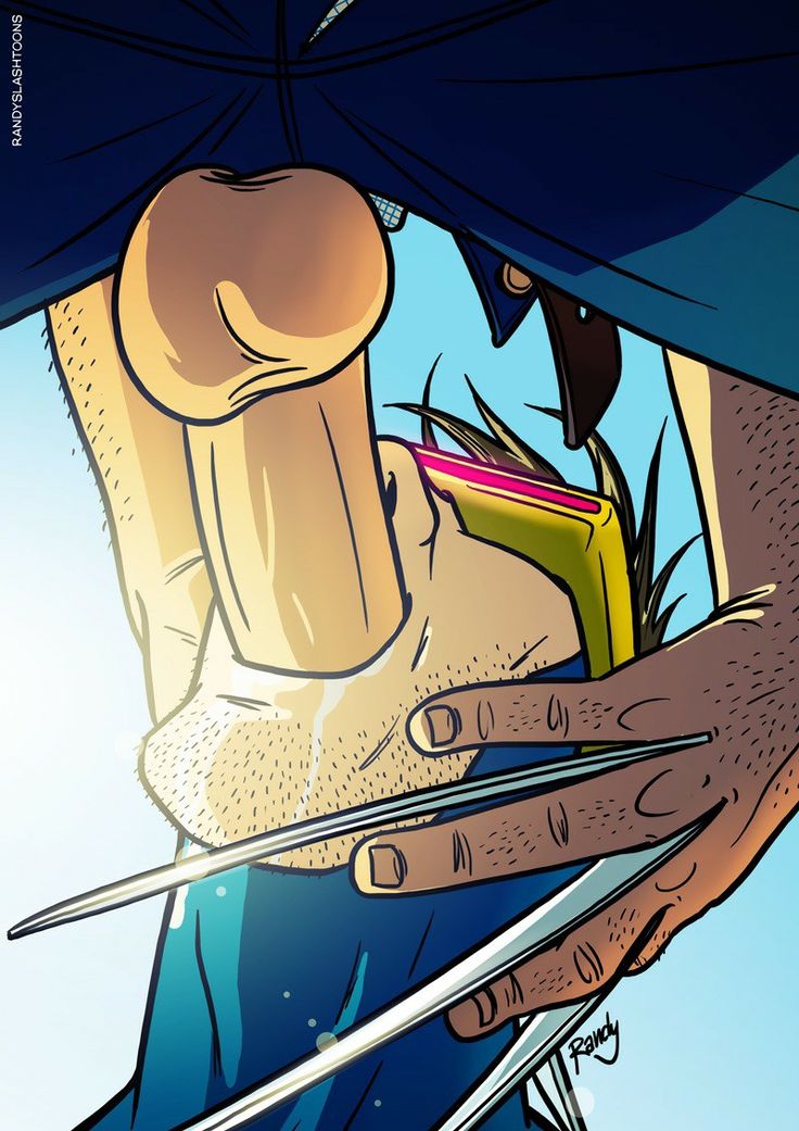 blowjob, boner, claws out, cyclops (x-men), deepthroat, erection, face fucking, fellatio, gay, holding head, looking up, male, male only, marvel, marvel comics, oral, oral sex, scott summers, wolverine (x-men), x-men, yaoi