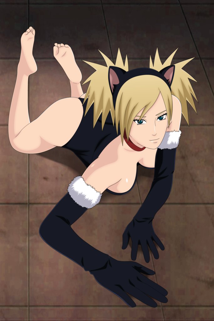 1girls, ass, breasts, cat ears, feet, female, naruto, naruto (series), naruto shippuden, soles, temari, toes