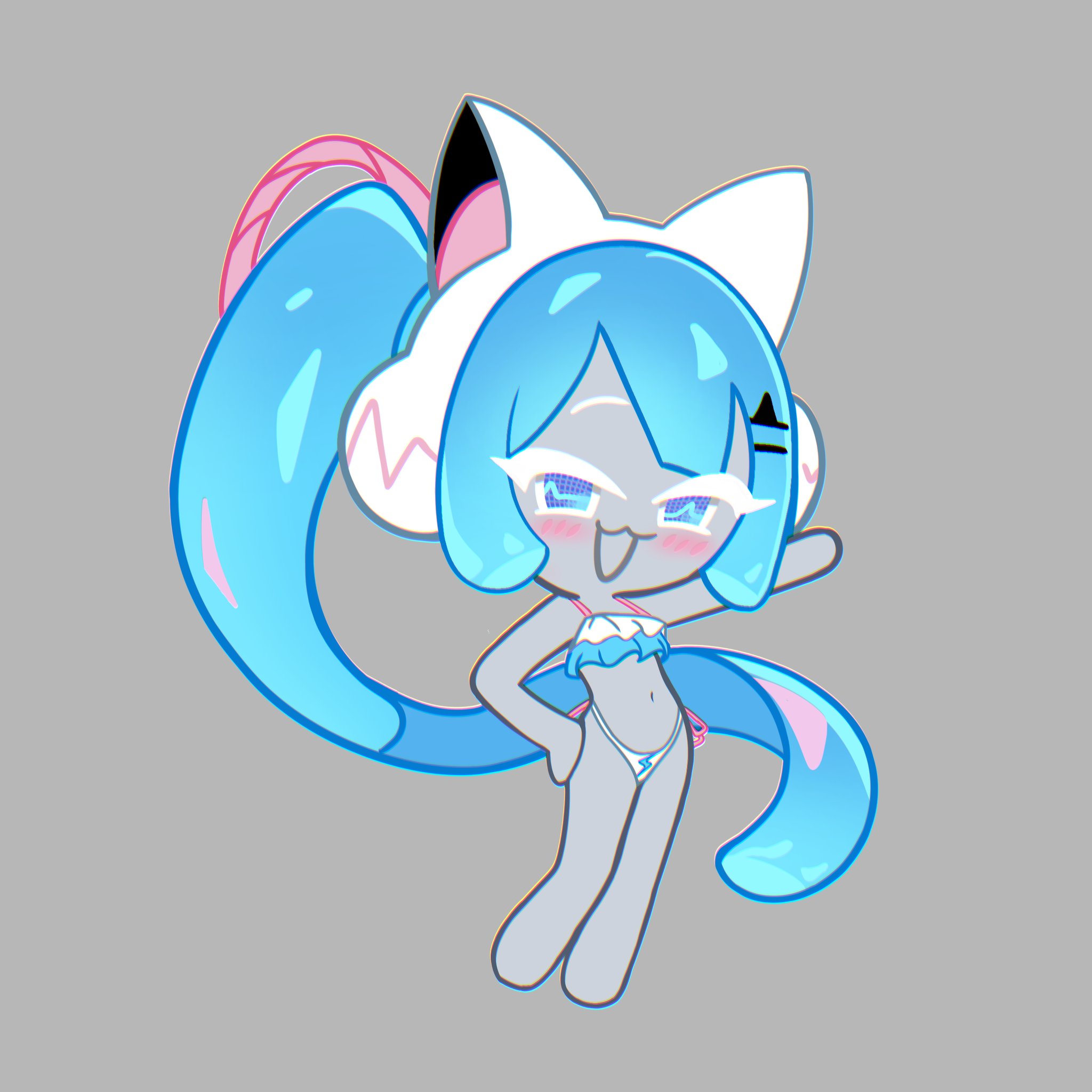 :3, :3d, 1girls, bikini, cookie run, cookie run ovensmash, dj miya, tagme, unepicroachy