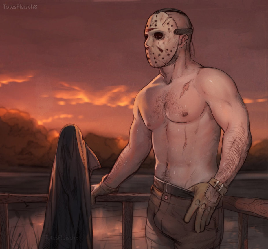 bulge flaccid friday_the_13th gloves hockey_mask horror jason_voorhees lake male male_only muscle shirtless slasher solo solo_male