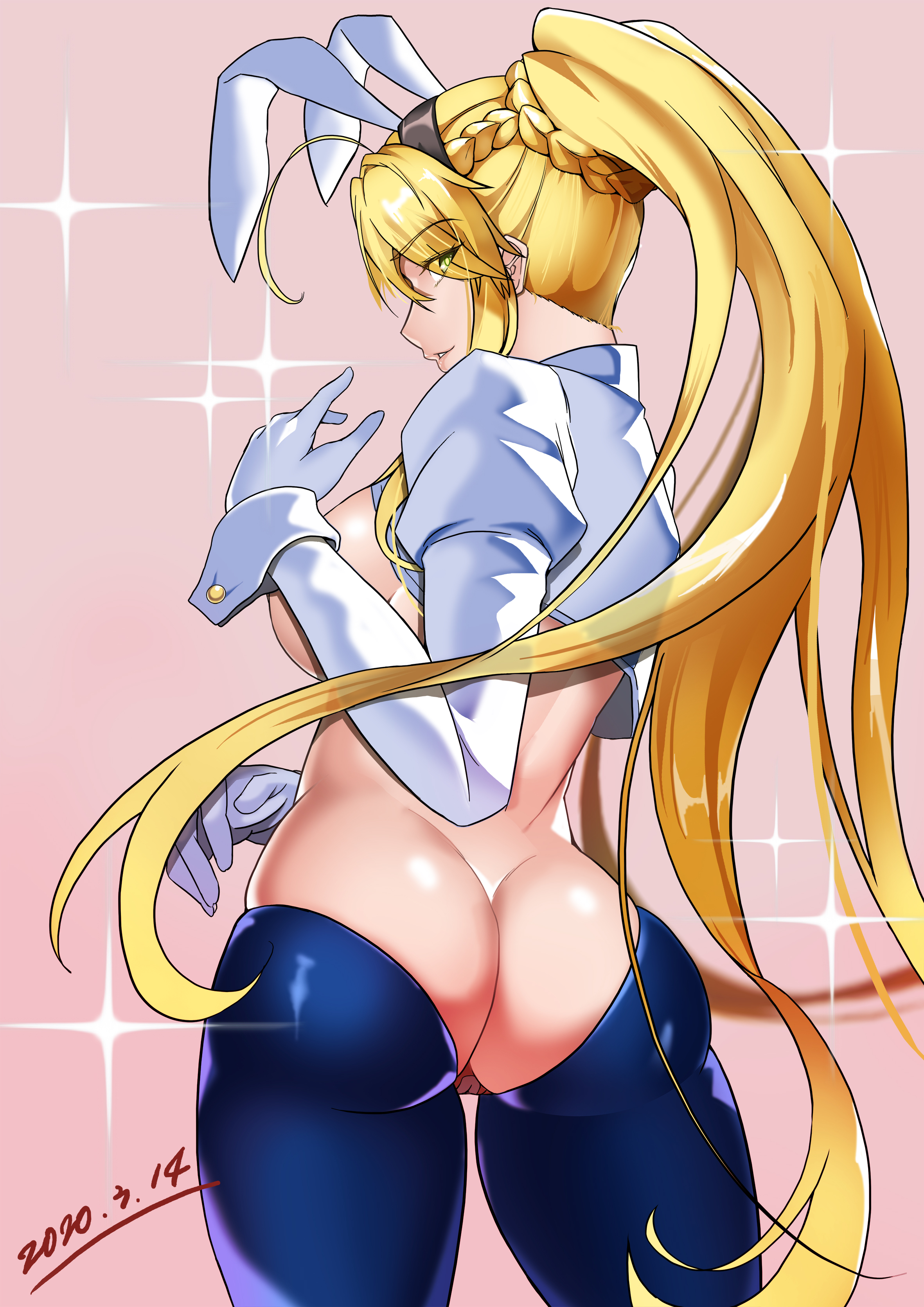 1girls, absurdres, artoria pendragon, artoria pendragon (swimsuit ruler), artoria pendragon (swimsuit ruler) (second ascension), ass, ass focus, bare shoulders, beach, big ass, big breasts, blonde hair, blue sky, breasts, cleavage, commentary request, dated, day, fate (series), fate/grand order, female, female only, green eyes, highres, huge breasts, lens flare, light-skinned female, long hair, looking at viewer, one-piece swimsuit, outdoors, parted lips, shiiki (love-saber), sky, smile, solo, sweat, swimsuit, thick thighs, thighs, white one-piece swimsuit