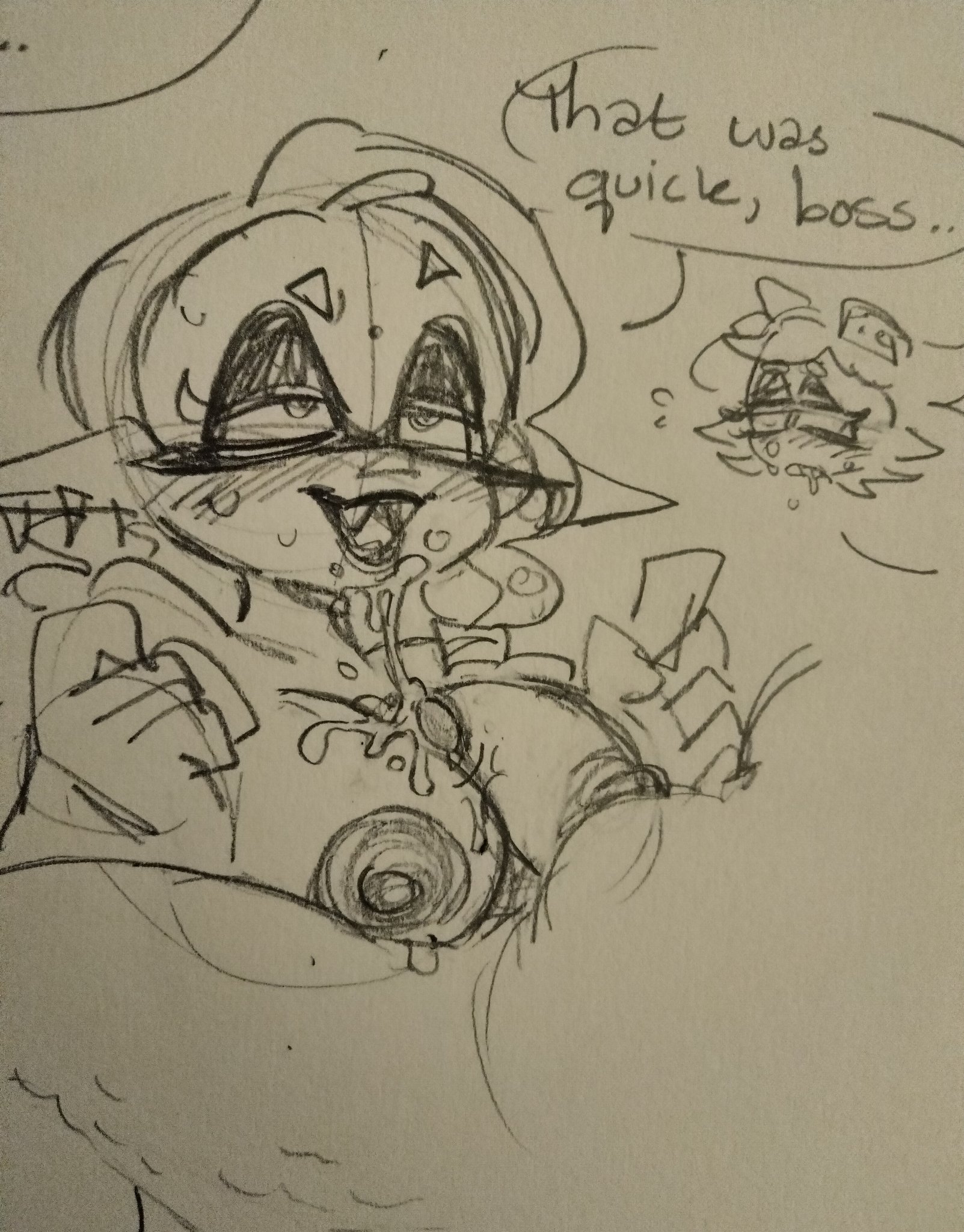 1futa, after orgasm, after paizuri, breasts, cum, dialogue, duo, english text, erection, female, female focus, frye (splatoon), futa on female, futanari, hands, humanoid, humanoid penis, inkling girl, intersex, lesbian sex, marie (splatoon), nintendo, paizuri, penis, premature ejaculation, sharp teeth, sillymxow, sketch, splatoon, splatoon (series), splatoon 3, sweat, text, titjob, traditional media (artwork), trans woman, transfem, uncolored