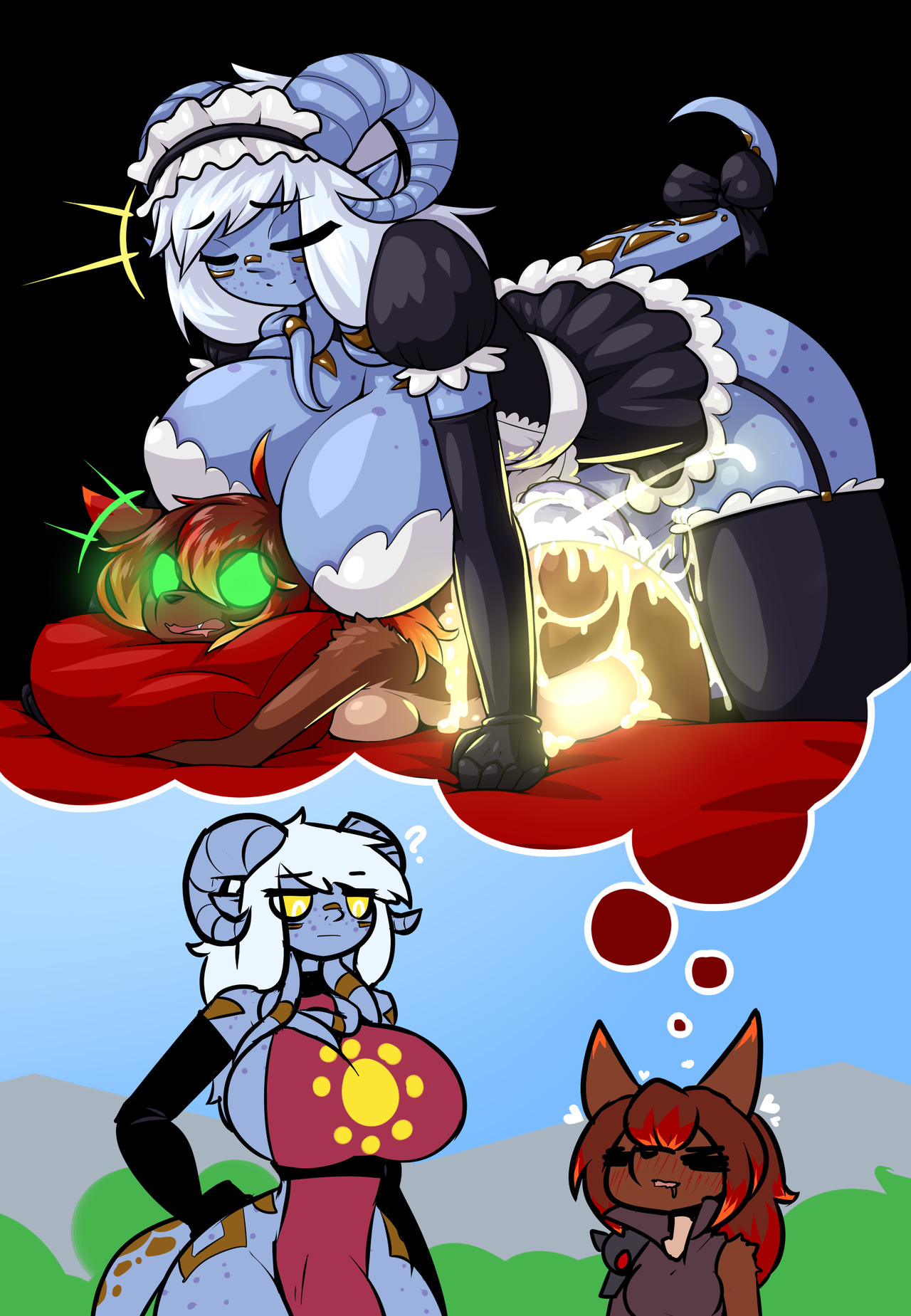 1futa, 1girls, aedira, animal genitalia, animal genitalia on humanoid, animal penis on humanoid, ass, breasts, caradhina, cleavage, cum, cum inside, cumflated belly, cumflation, dickgirl, draenei, erection, female, female penetrated, from behind position, furry, futa on female, futadom, futanari, glowing, glowing belly, glowing cum, glowing eyes, horsecock, horsecock on humanoid, huge ass, huge breasts, huge cock, inflation, intersex, limebreaker, moaning, orgasm, penis, screaming, sex, thick thighs, white hair, worgen, world of warcraft