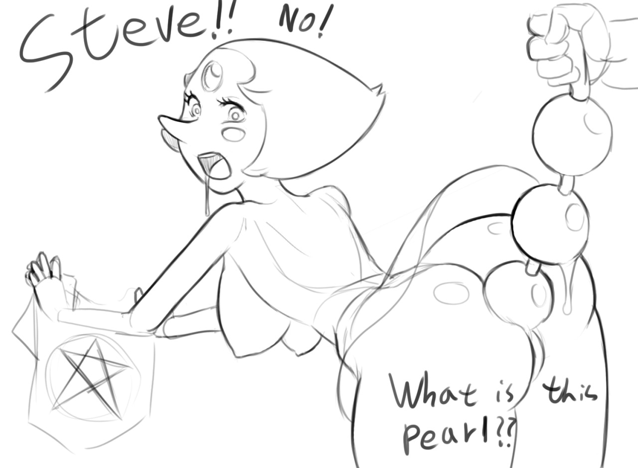 1girls, anal, anal beads, anal insertion, anythinggoes, ass, breasts, curvy, erect nipples, female, gem (species), huge breasts, monochrome, nipples, pearl (steven universe), short hair, steven quartz universe, steven universe, voluptuous, wide hips