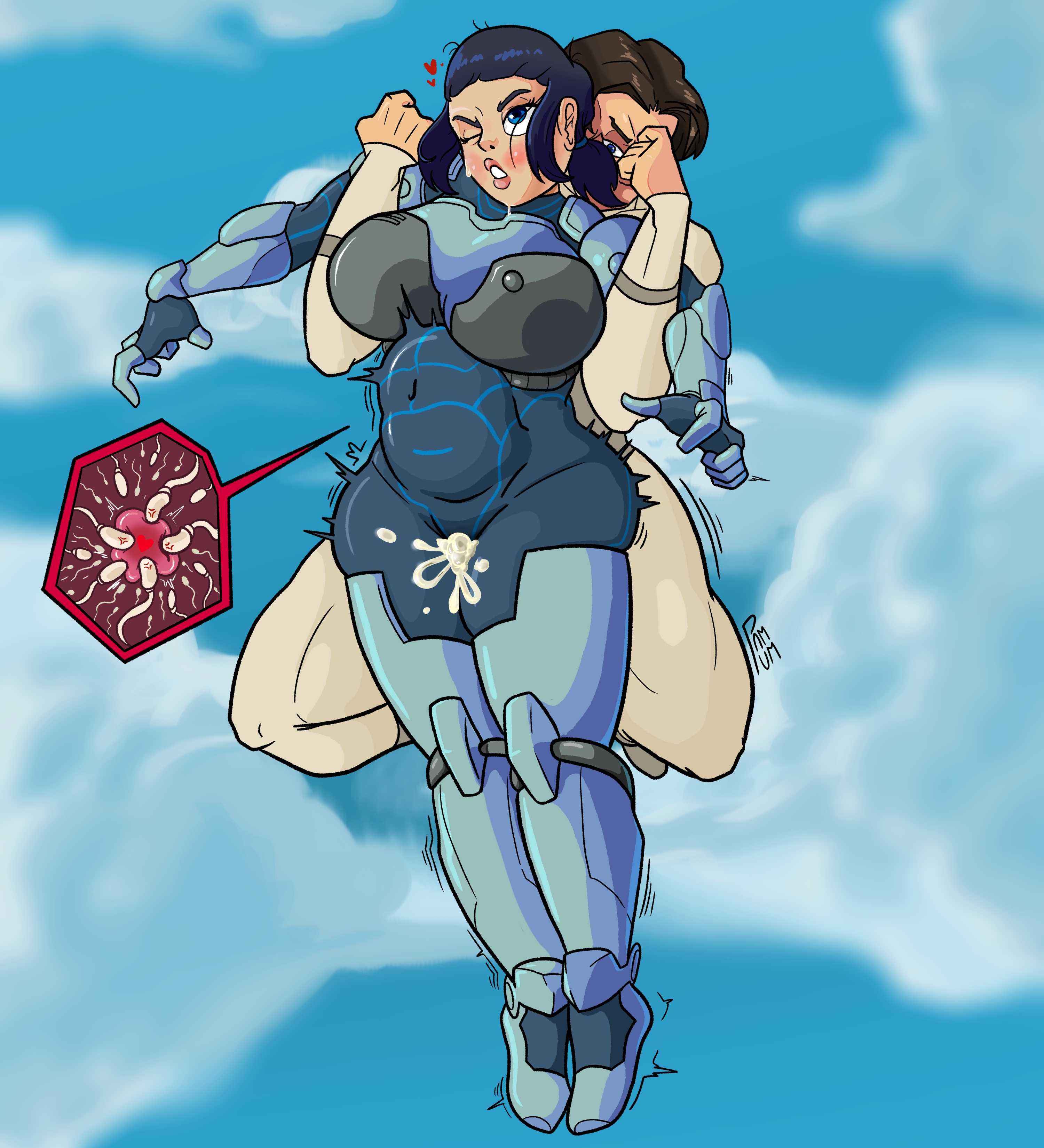 1futa, 1girls, 2d, 2d (artwork), 2d artwork, anissa, anissa (invincible), artist upload, belly, belly bulge, big breasts, blush, cross section, cum, cum in ass, cum inside, cumflation, defeated, defeated heroine, digital drawing (artwork), digital media (artwork), female, futa on female, futanari, huge breasts, impregnation, impregnation attempt, in the air, inflation, invincible, invincible (tv series), nonconsensual, outdoors, outside, pampum, penetration, penetration from behind, penetration through clothes, rape, raped by enemy, raped by futa, raped female, self upload, sky, stomach bulge, suit, superheroine, tech jacket (zoe thompson), teenage girl, teenager, zoe thompson