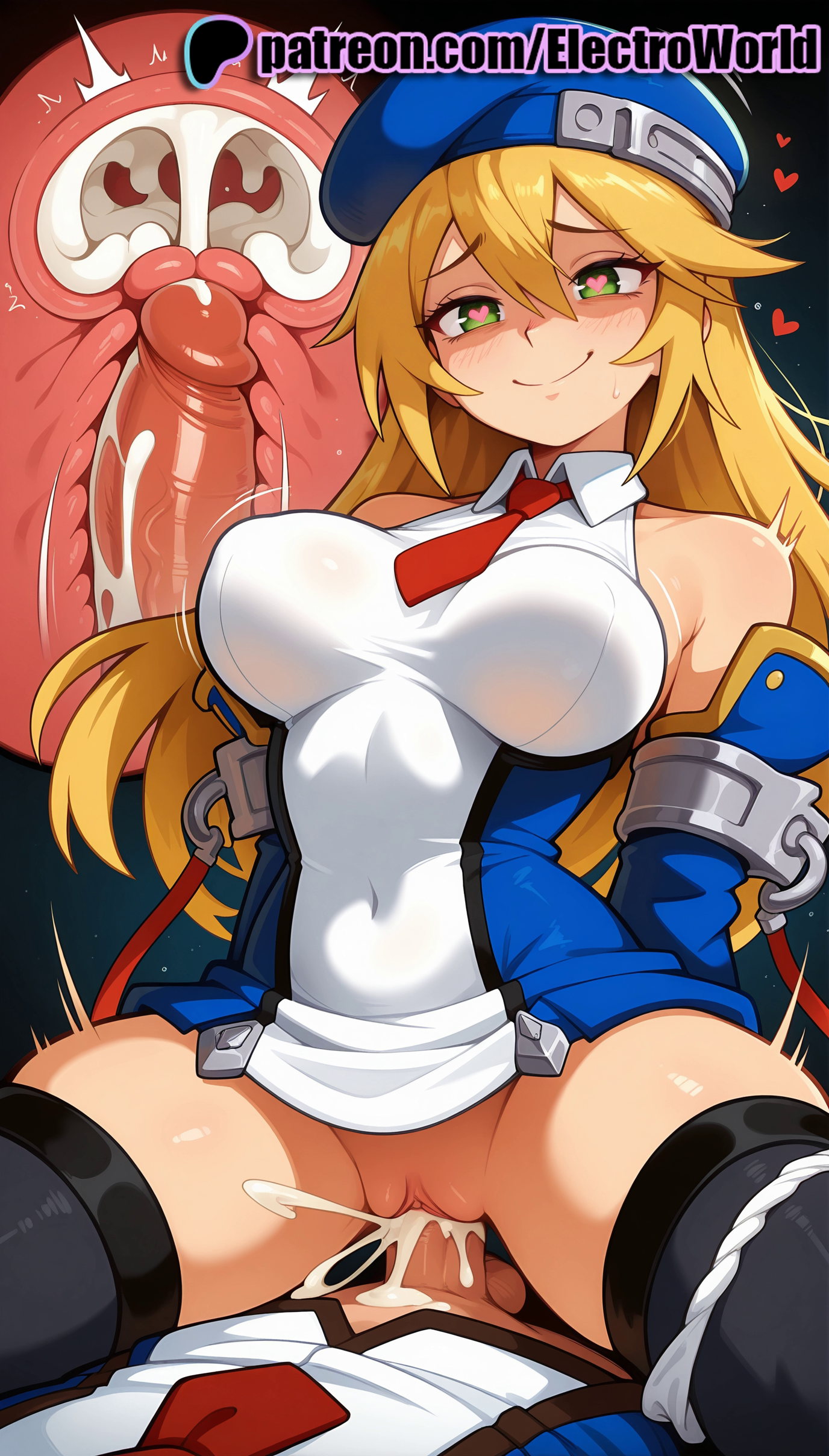 1boy, 1girls, 2025, ai assisted, ai generated, anime, anime girl, anime style, artist name, atroi, bare shoulders, big penis, black legwear, blazblue, blonde hair, blue jacket, blush, breasts, bust, cervix, chest, clitoral hood, clitoris, clothed sex, cock, covered navel, cowgirl pose, cowgirl position, cross section, crotch, cum, cum in pussy, deep penetration, dick, dripping pussy, ejaculation, electroworld, exposed pussy, female, female genitalia, female on top, genitals, green eyes, hair between eyes, happy sex, hat, heart, heart-shaped pupils, hi res, high quality, high resolution, highres, intercourse, internal cumshot, juicy pussy, legs apart, long hair, looking at viewer, love making, male, necktie, noel vermillion, open legs, orgasm, overflow, ovum, panties, panties around one leg, patreon, patreon username, penetration, penis, pointless condom, pussy, pussy lips, pussy peek, riding, sex, sexual intercourse, shaved pussy, slit, smile, solo focus, sperm cell, splayed legs, spread legs, stable diffusion, straddling, straight, symbol-shaped pupils, thighhighs, tight pussy, uncensored, uncensored pussy, uncensored vagina, underwear, uterus, vagina, vaginal penetration, vulva, watermark, wet pussy, x-ray