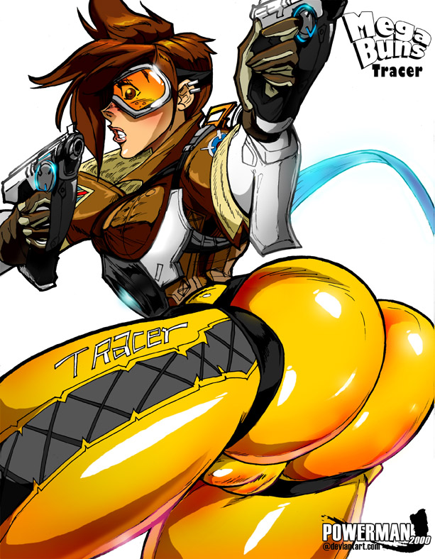 blush cameltoe curvy dat_ass freckles overwatch powerman2000 short_hair small_breasts thick_lips tracer voluptuous wide_hips