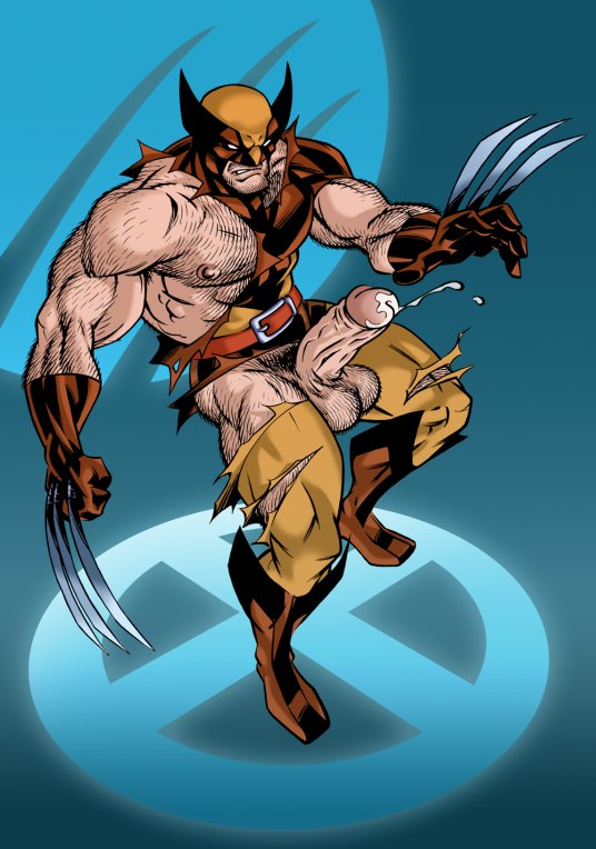 1boy abs balls ballsack beard_stubble body_hair dangling_testicles erection facial_hair foreskin hairy_male human intact james_howlett logan_(artist) low_hanging_balls male male_nipples male_only male_pubic_hair manly marvel marvel_comics masculine mature_male mostly_nude_male muscular_male pecs penis retracted_foreskin scrotum solo straight_hair testicles uncut veiny_penis wolverine_(x-men) x-men yaoi