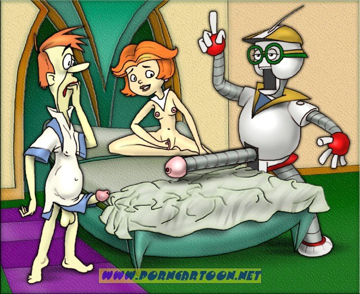 george_jetson hanna-barbera jane_jetson nipples penis porncartoon rudy_2 testicles the_jetsons