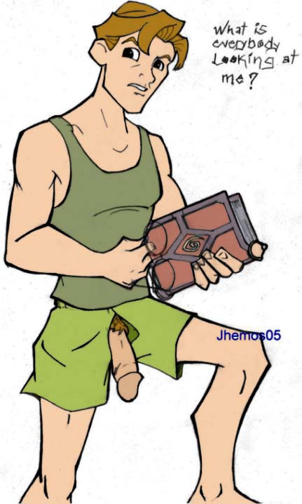 1boy atlantis:_the_lost_empire book brown_hair circumcised disney flaccid_penis green_underwear holding_glasses human jhemos jhemos05 leg_up male male_only milo_thatch open_fly penis penis_out pubic_hair solo tagme tank_top underwear