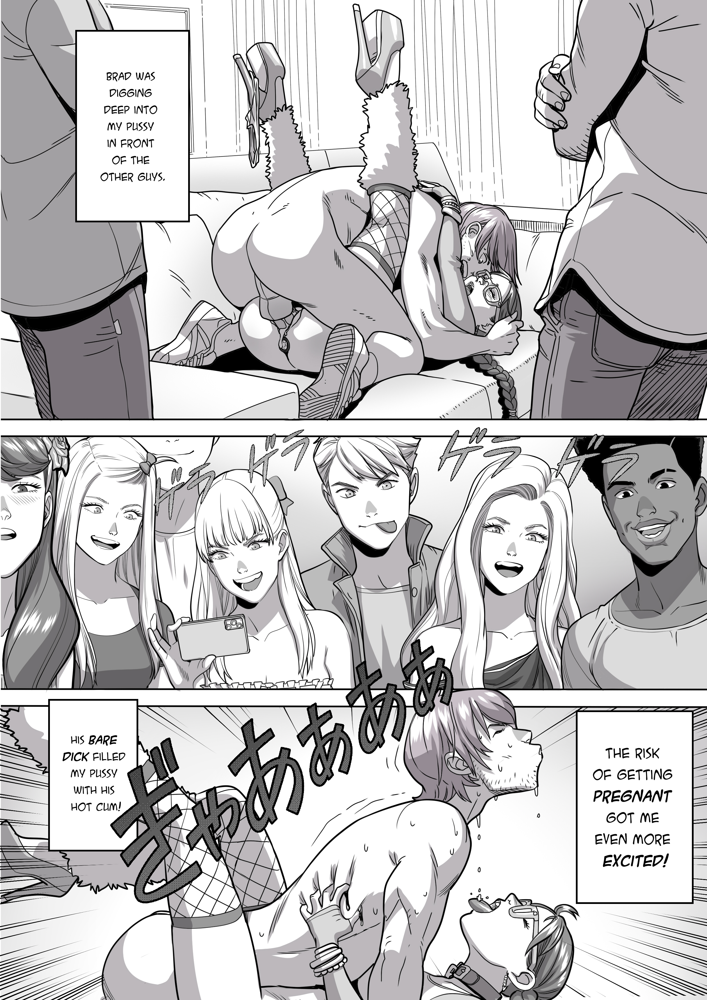 2d, 3boys, 5girls, anal plug, anna (tekuho), ass, being watched, braid, buttplug, creampie, cum, cum in pussy, cum inside, ejaculation, embrace, female, female watching, filming, fishnet stockings, fishnets, functionally nude, functionally nude female, group, high heels, holding head, impregnation risk, jewel buttplug, leash, licking, licking face, male, male watching, missionary, missionary position, nerd, nerdy female, orgasm, orgasm face, original, panties around leg, princess plug, pussy, sex, teenager, tekuho, twin braids, uncensored, vaginal penetration