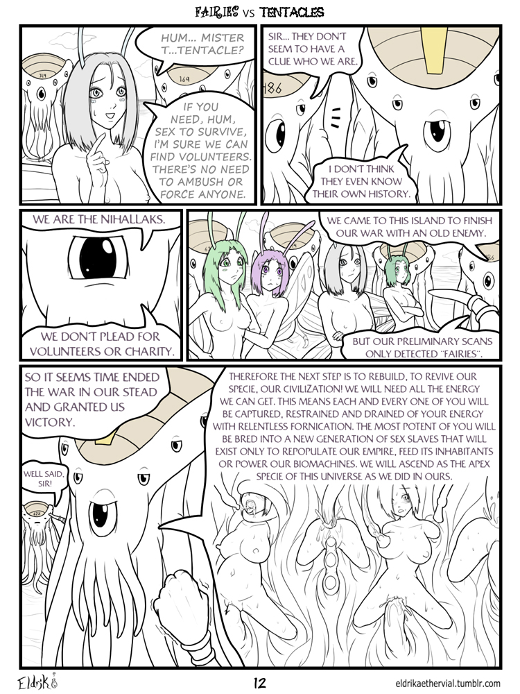 ambiguous_gender amy_(fvt) anal anus ass beach big_belly bobbydando breast_milking breasts comic egg egg_implantation english_text fairies_vs_tentacles fairy fantasy female femsub forced green_hair grey_hair group hair humanoid insect_wings interspecies lactating milking_tentacles monochrome nihallaks_(species) nipples nude outside oviposition page_12 purple_hair pussy pussy_juice seaside sex short_hair slave syl_(fvt) tentacle tentacle_monster tentacle_sucking_breasts tumblr_username vaginal_egg_implantation vaginal_oviposition vaginal_penetration wings