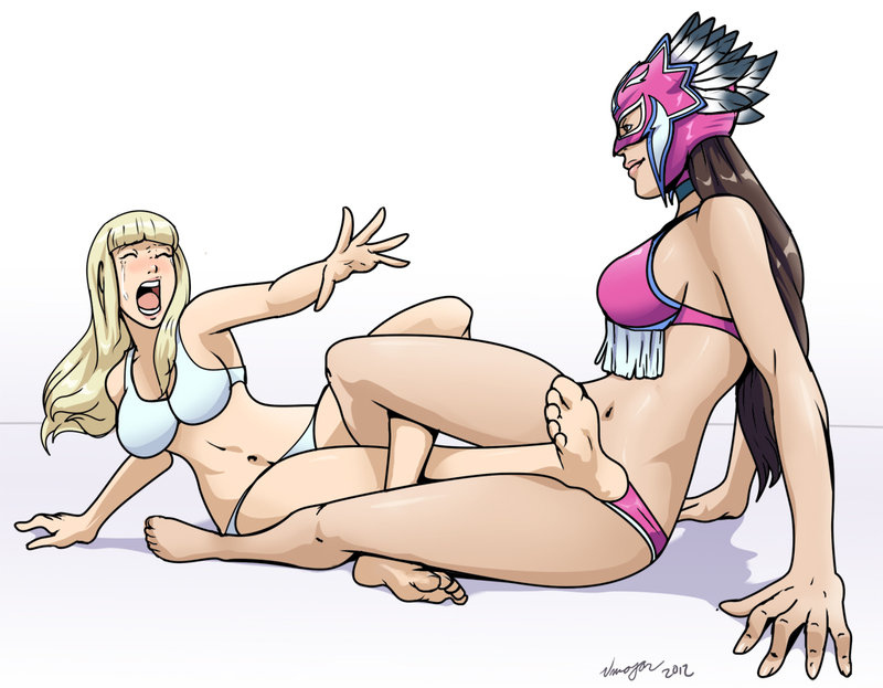 blonde_hair catfight crying emilie_de_rochefort feet fighting figure_four_leglock foot_fetish jaycee julia_chang soles swimsuit tekken tekken_tag_tournament_2 toes torture wrestling wrestling_outfit