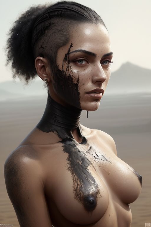 ai_generated apocalypse breasts dirty mad_max mad_max:_fury_road sand vagina wasteland