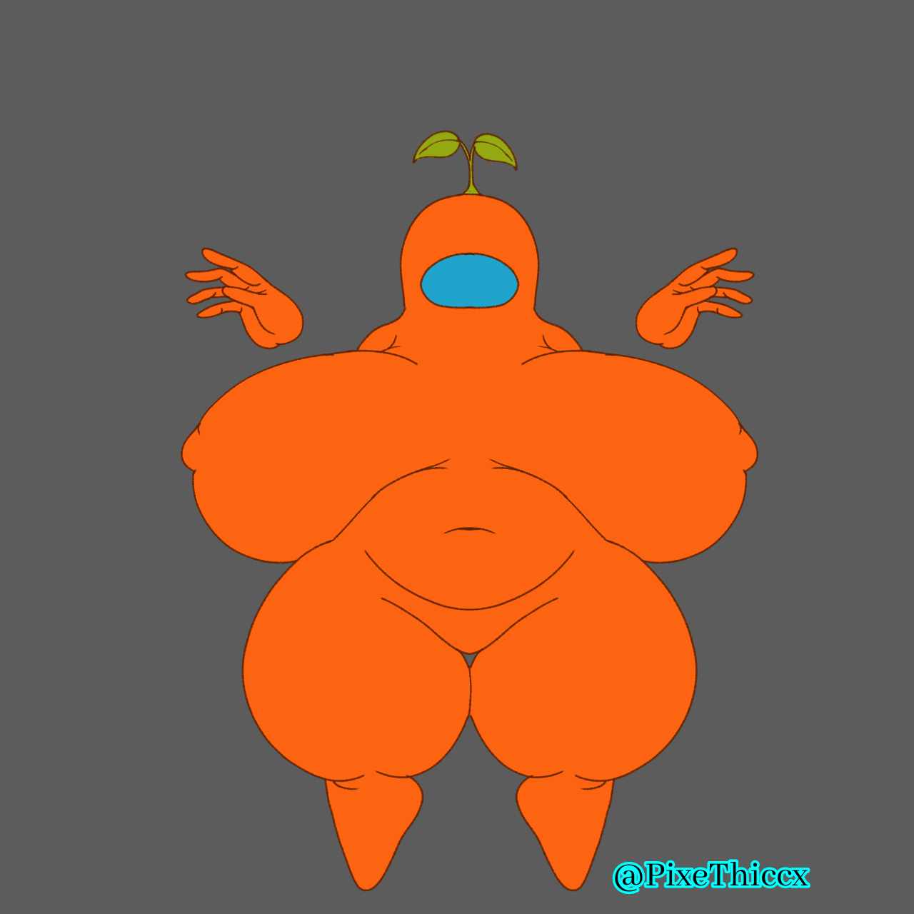 1girls 5_fingers among_us among_us_orange background big_boobs big_breasts big_tits boobs breasts crewmate_(among_us) female grey_background huge_boobs huge_breasts huge_titz hyper orange pixethiccx shortstack simple_background solo stacked sus tits