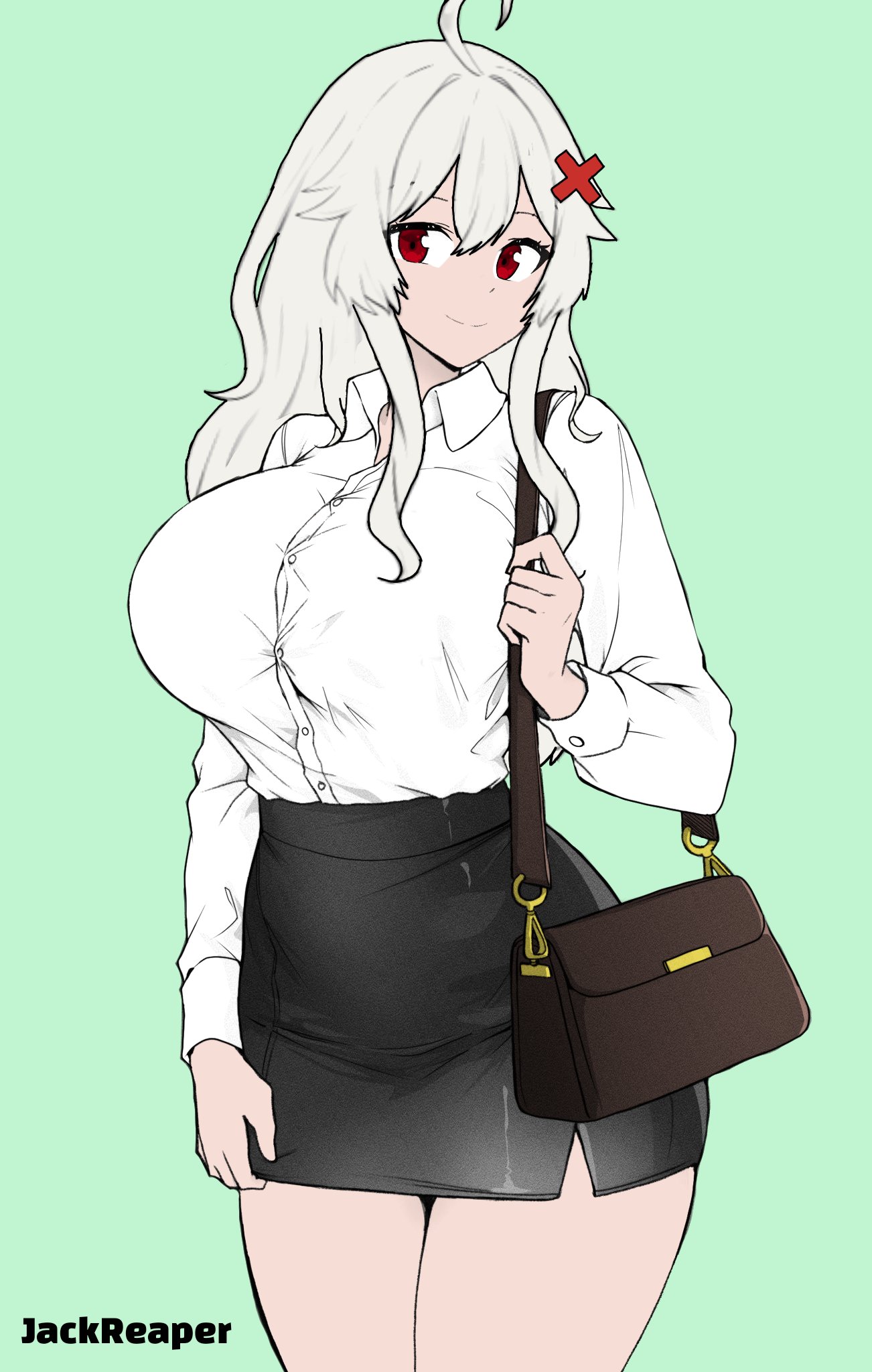 1girls, ass, big breast, big breasts, breasts, business woman, busty, darkraiteam, erispheria, female, female focus, female only, gigantic breasts, goddess, hispanic virtual youtuber, hourglass figure, jackreaper, long hair, office clothing, office lady, red eyes, shirt, skirt, thick, thick ass, thick legs, thick thighs, twitch, virtual youtuber, voluptuous, voluptuous female, vtuber, white hair, wide hips, youtube, youtube hispanic