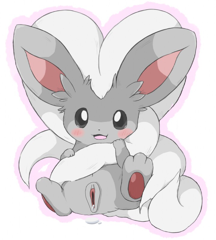 1girls cinccino cum_in_pussy edit female female_only feral pokémon_(species) pokemon solo tagme