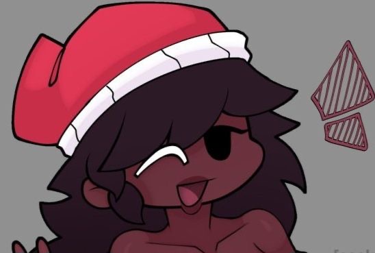 1female 1girls ;d accesory adorable adorable_face adorable_girl bare_shoulders black_hair black_skin brown_body brown_skin cartoony christmas_hat collarbone cropped cute cute_face dark-skinned_female dark_skin edited_image female female_focus female_only fnf_girlfriend fnf_mods friday_night_funkin friday_night_funkin_lullaby girlfriend_(friday_night_funkin) hat head_accessory long_hair looking_at_viewer low_res low_resolution lowres mostly_naked mostly_naked_female mostly_nude mostly_nude_female naked naked_female nude nude_female one_eye_closed one_eye_open peace_sign sfw simple_background staring_at_viewer upper_body upper_body_only wearing_hat wink winking winking_at_viewer winking_eye