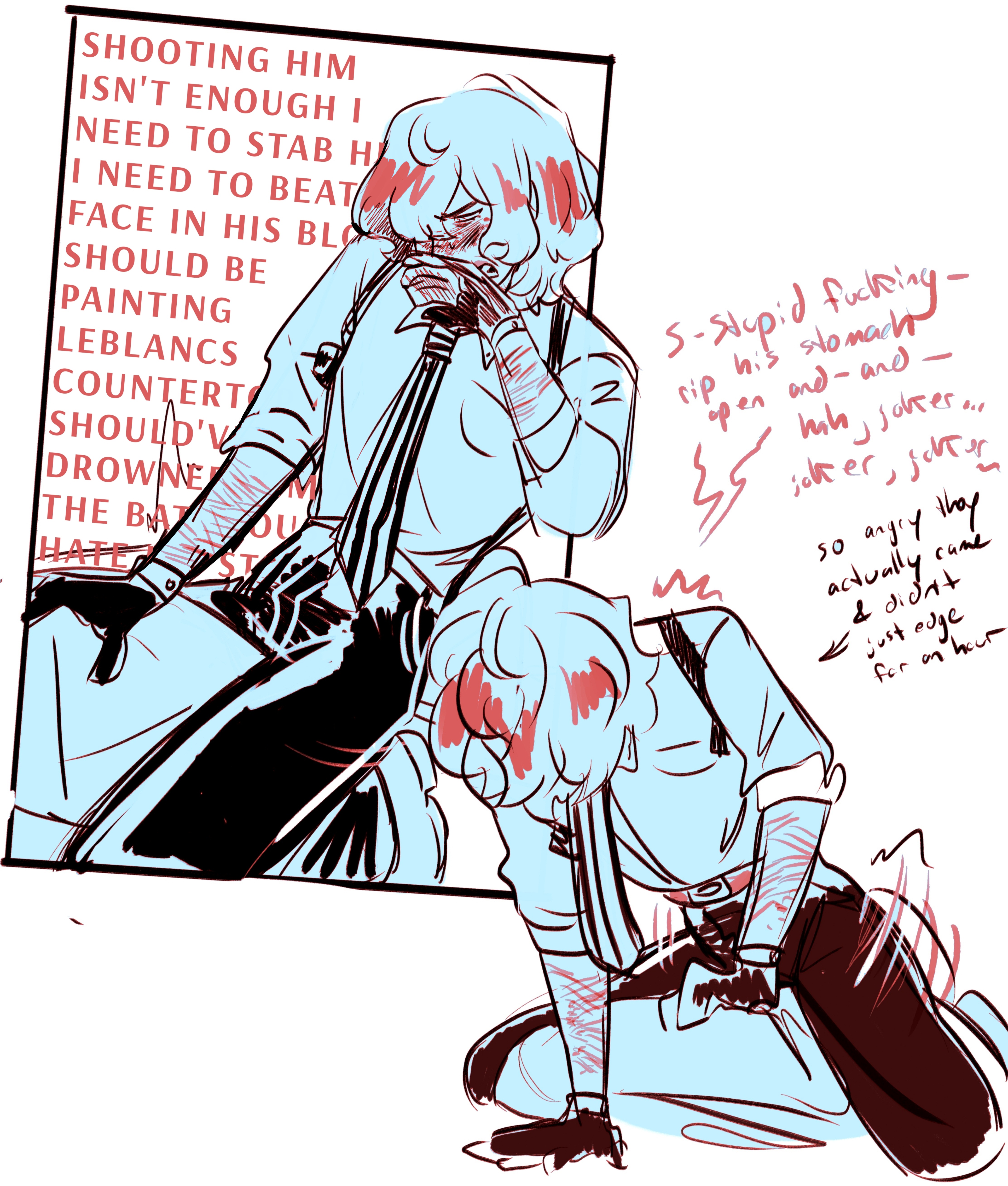 cumming in clothes, cuntboy, dry humping, fully clothed, goro akechi, intersex, liveleaksakc, persona 5, persona 5 royal, pillow humping, self harm scars, transmasc