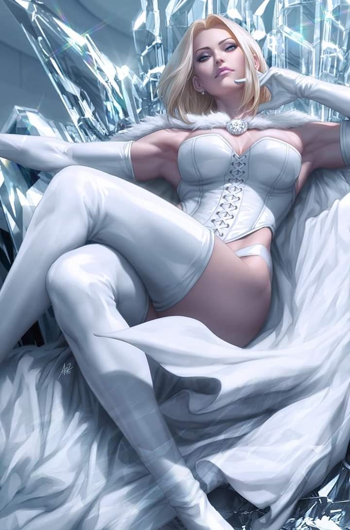 1girls 2d 2d_(artwork) artgerm big_breasts blonde_female blonde_hair blonde_hair_blue_eyes blonde_hair_female blue_eyes breasts cape comic_book_character corset crossed_legs digital_drawing_(artwork) digital_media_(artwork) elbow_gloves emma_frost female female_focus female_only fur_trim gloves hellfire_club highleg_thong hourglass_figure human human_only light-skinned_female light_skin looking_at_viewer marvel marvel_comics mutant no_sex shoulder_length_hair sitting solo solo_female source_request superheroine telepath thick thick_thighs thighhighs thighs thong topless white_cape white_corset white_gloves white_highleg_thong white_queen white_thighhighs white_thong wide_hips x-men