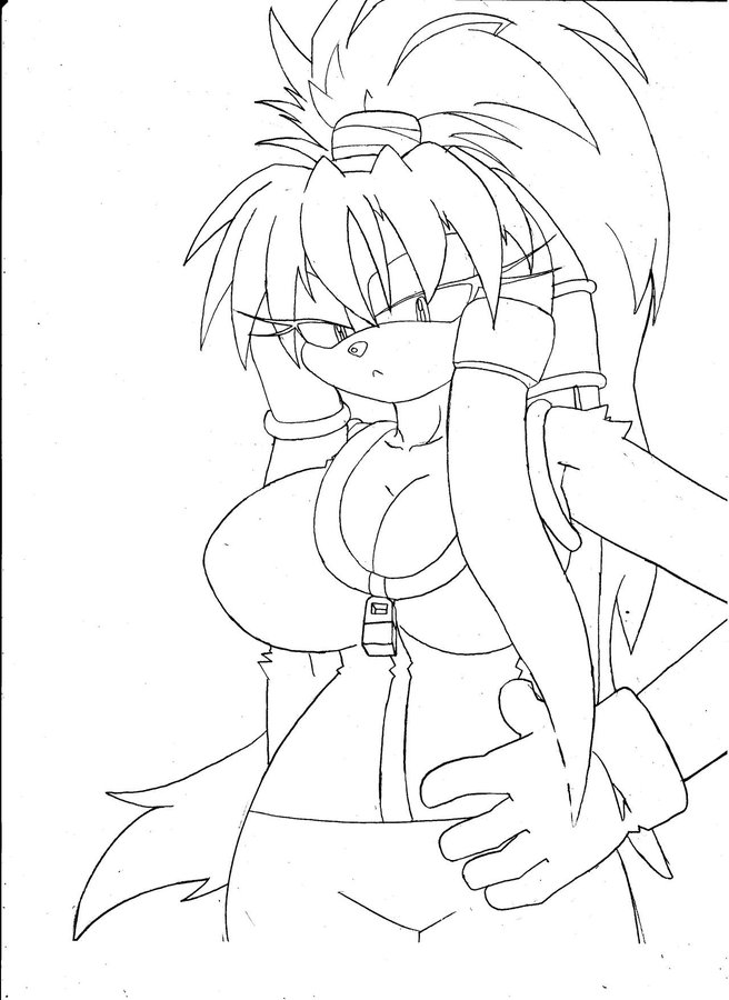 anthro archie_comics big_breasts breasts clothed clothing digital_media_(artwork) echidna female hair huge_breasts julie-su looking_at_viewer mammal monochrome monotreme simple_background solo sonic_(series) sonic_the_hedgehog_(archie) sonic_the_hedgehog_(comics) sonic_the_hedgehog_(series) superbunnygt turboranger