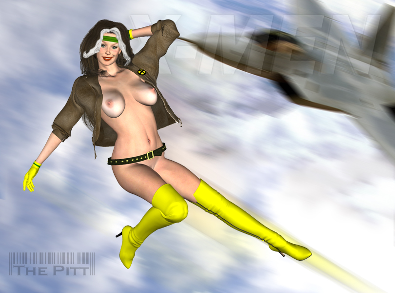 1girls 3d anna_marie female female_only headband marvel rogue_(x-men) solo straight_hair the_pitt x-men