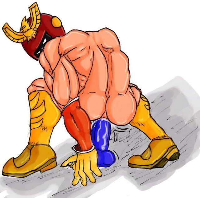 anal anal_penetration ass_juice back_muscles back_view captain_falcon dildo dildo_in_ass dildo_sitting f-zero gay gay_anal gloves helmet k3rry looking_at_viewer looking_back male male_only male_penetrating motion_lines naked_footwear naked_with_shoes_on nude smukt tagme