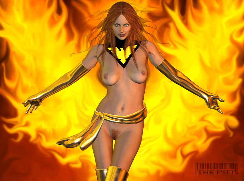 1girls 3d female female_only jean_grey marvel phoenix_(x-men) solo straight_hair the_pitt x-men