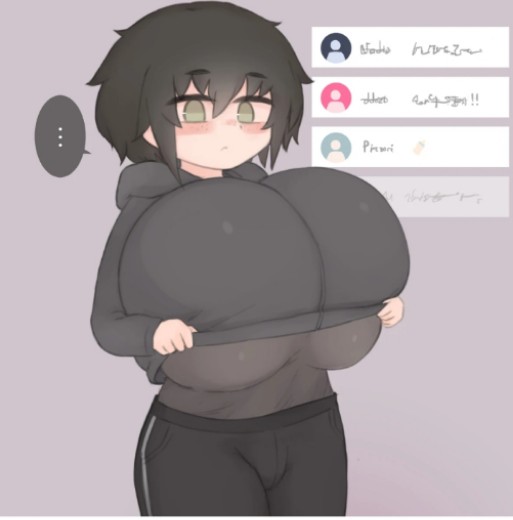 1boy 1boys big_breasts busty_boy femboy lifting_shirt livestream male_with_breasts oppai_shota pittori solo