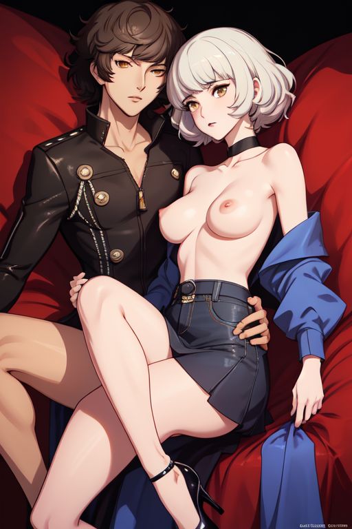 1boy ai_generated al_saiduq alcor_(megami_tensei) anguished_one devil_survivor_2 female megami_tensei persona_5 rule_63 sadayo_kawakami