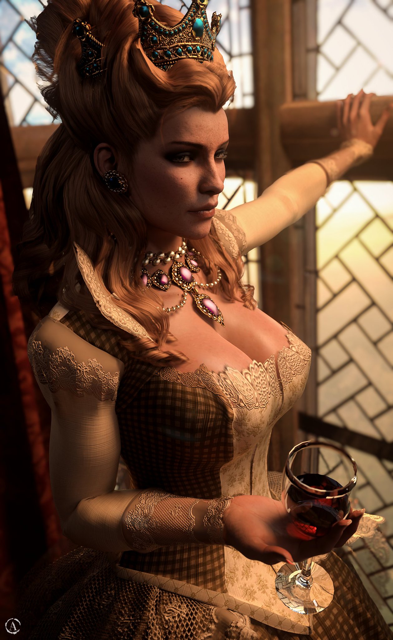 1girls, 3d, alf3d, anna henrietta, ass, big ass, big breasts, breasts, bust, busty, cd projekt red, chest, curvaceous, curvy, curvy figure, eyebrows, eyelashes, eyes, female, female focus, hips, hourglass figure, huge breasts, human, large breasts, legs, light skin, light-skinned female, lips, mature, mature female, slim, slim waist, the witcher (series), the witcher 3: wild hunt, thick, thick hips, thick legs, thick thighs, thighs, top heavy, voluptuous, waist, wide hips