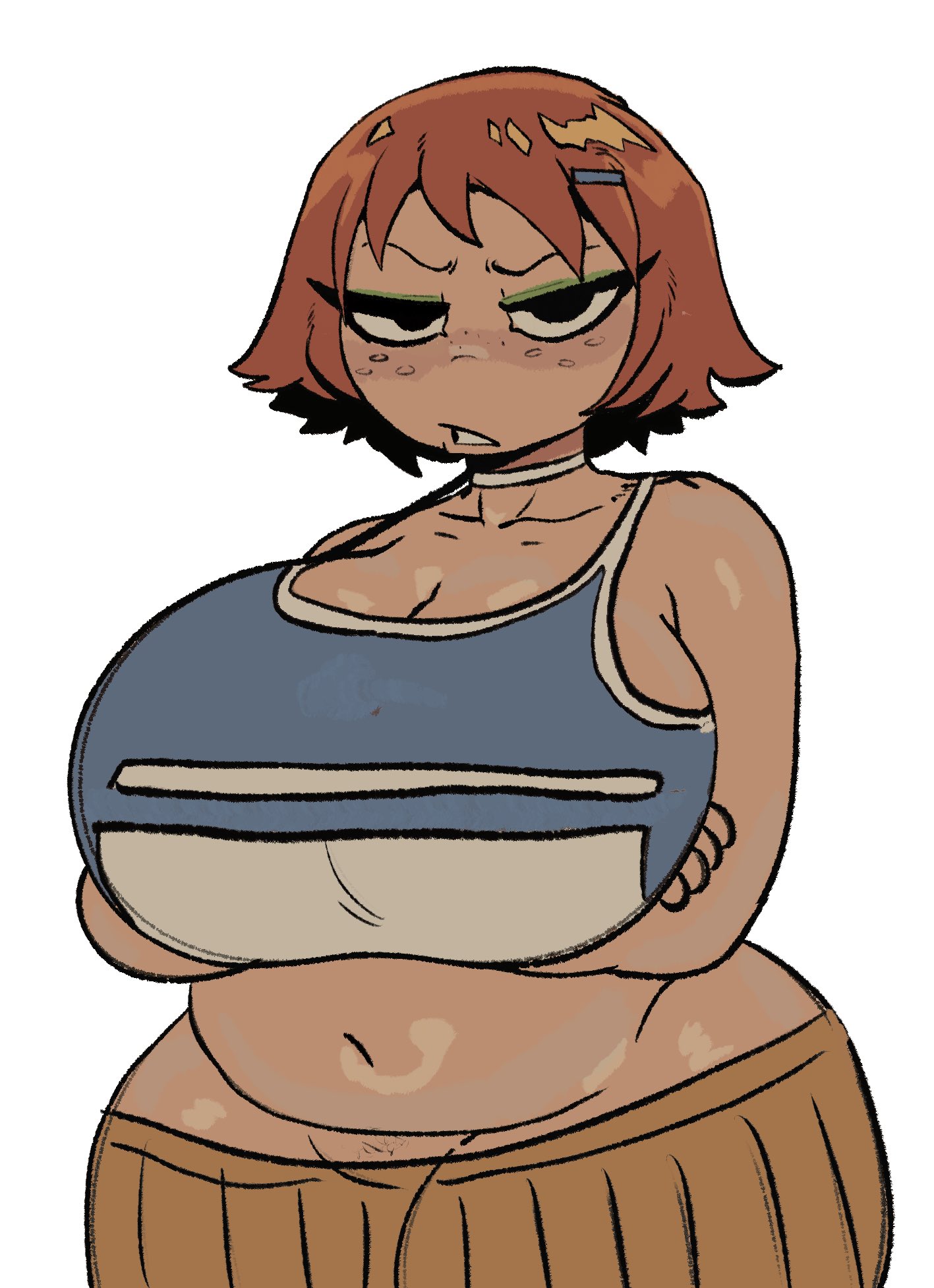 angry, auburn hair, eyeshadow, huge breasts, kim pine, scott pilgrim, spicyfuse