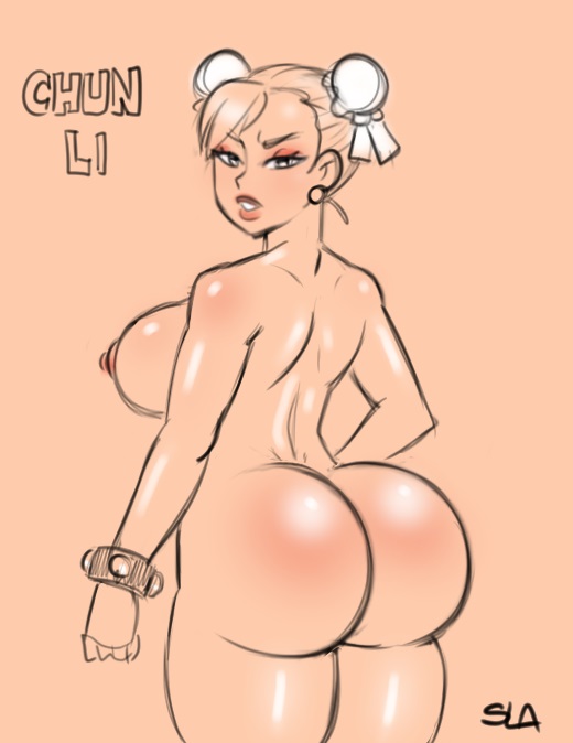 1girls back back_view big_breasts bimbo bimbo_body bracelet bubble_ass bubble_butt bun_hair chun-li double_bun naked naked_female nipples nude nude_female samson_00 shiny_skin solo solo_female solo_focus street_fighter thick_thighs voluptuous voluptuous_female