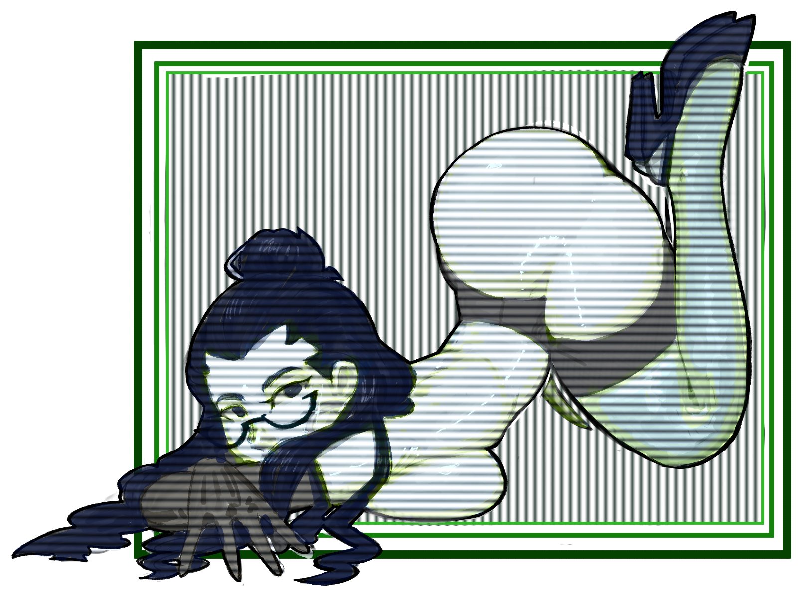 big ass, big butt, black hair, boobs, brialzebubbie, dice host, endacopia, glasses, high heels, opera gloves, posing, thighhighs
