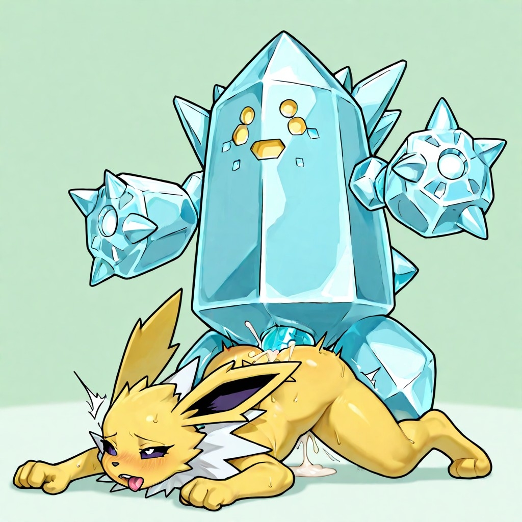 ai_assisted ai_generated furry jolteon pokemon regice submissive_female