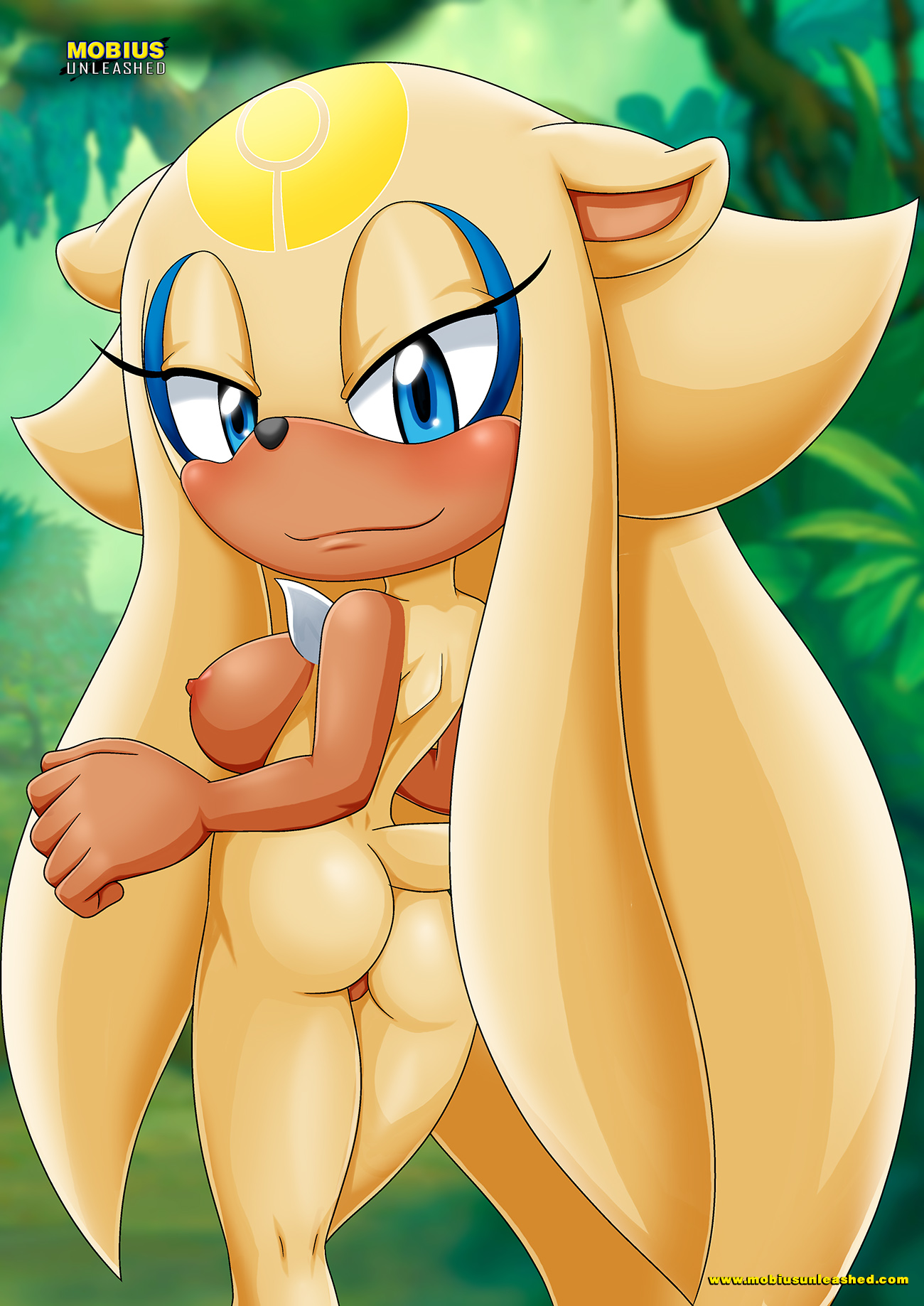 1girls, ass, bbmbbf, female, gold the tenrec, mobius unleashed, nipples, nude, palcomix, sega, sonic (series), sonic the hedgehog (series)