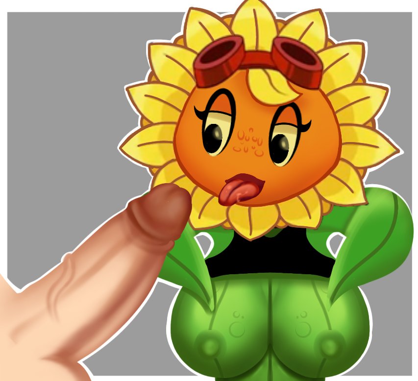 1girls anthro anthrofied ass breasts female flora_fauna plant plant_girl plant_humanoid plantie plants_vs._zombies plants_vs_zombies popcap_games pussy solar_flare_(pvz) sunflower_(pvz)