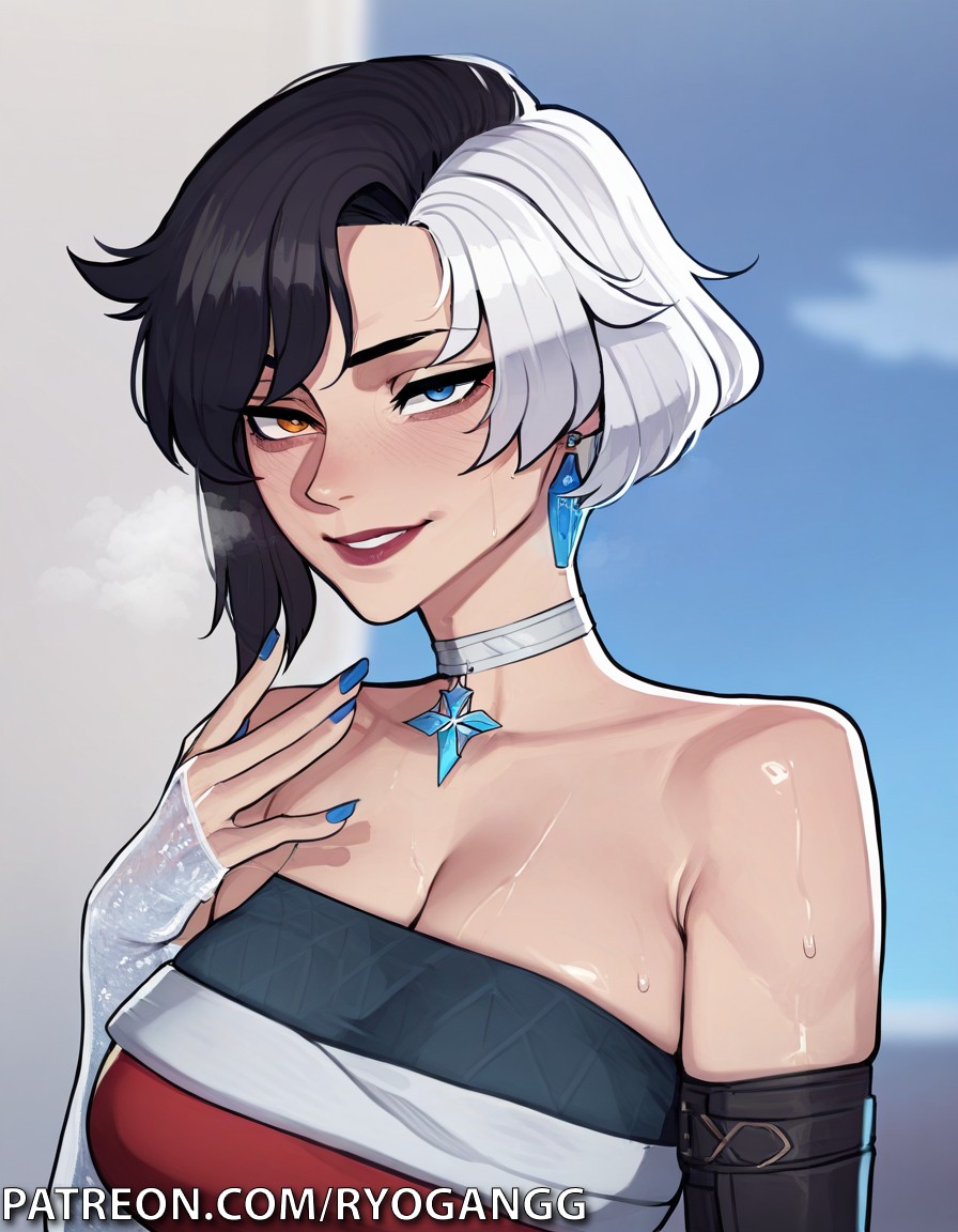 1girls, ai generated, christmas, female, luna snow, luna snow (marvel rivals), marvel, marvel comics, marvel rivals, ryogangg