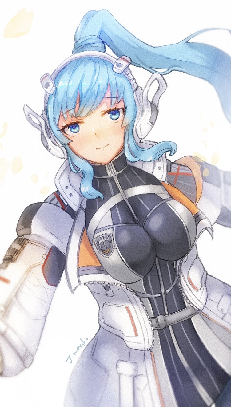 blue_eyes blue_hair huge_breasts marielle_kenny military_uniform ponytail star_ocean star_ocean_the_divine_force trutsmn video_game_character video_game_franchise