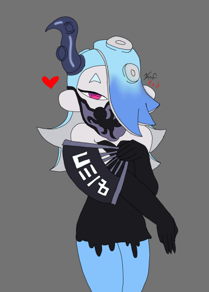 1girls alternate_costume blue_hair frostyfest_outfit hair_over_one_eye light-skinned_female light_skin long_hair mask nintendo octoling official_alternate_costume shiver_(frostyfest) shiver_(splatoon) splatfest splatoon splatoon_(series) splatoon_3