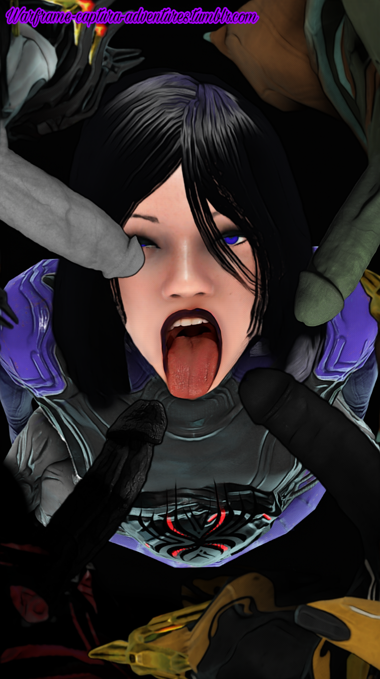 3d amonsrule big_penis black_hair huge_cock mouth multiple_penises nekros_(warframe) nekros_prime open_mouth operator_(warframe) purple_eyes purple_lipstick short_hair tongue tongue_out video_games volt_(warframe) volt_prime warframe warframe_captura_adventures warframetenno