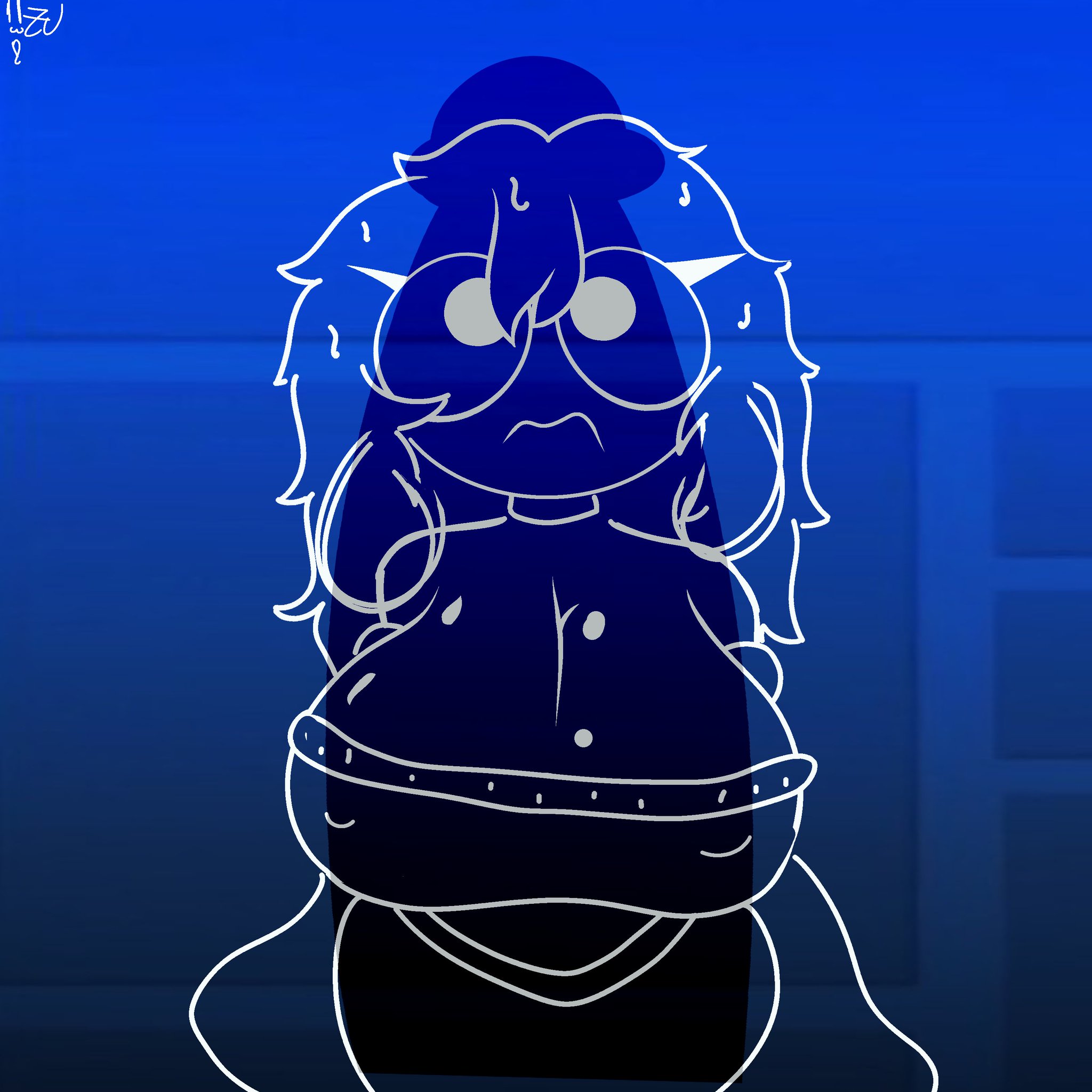 1boy, 1girls, 2026, b00ty girl (koracaesh), big booba, big breasts, big penis, breasts, closed mouth, clothed, clothed female, clothing, color, female, female focus, geometry dash, hetero, inminent sex, long hair, looking at penis, looking up, male, open eyes, penis shadow, shocked eyes, standing, straight, tagme, twitter link, unknown7u nsfw