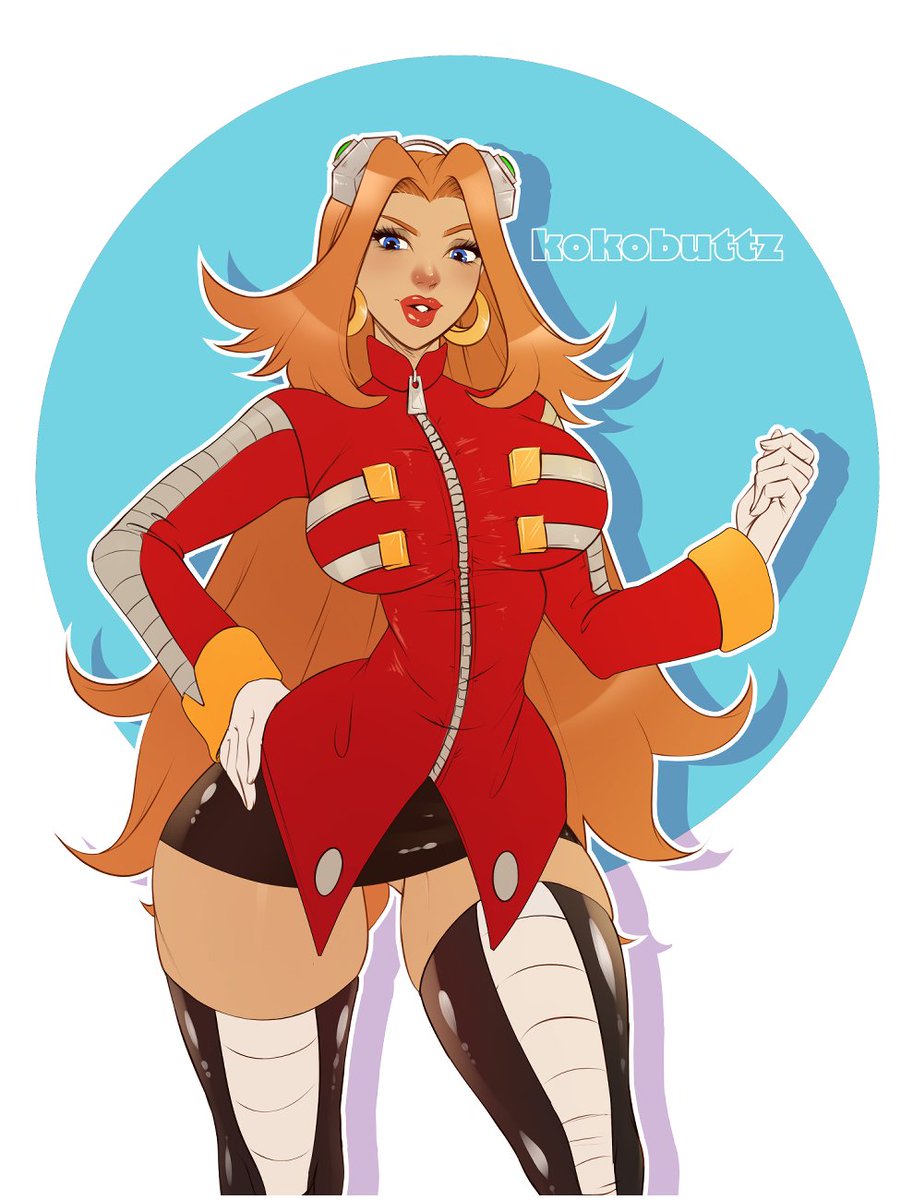 1girls, 2022, big breasts, blue eyes, breasts, brown hair, dr robotnik, dr. eggma'am, dr. eggman, earrings, female, female only, genderswap, genderswap (mtf), geraldine robotnik, hand on hip, kokobuttz, long hair, looking at viewer, red lipstick, rule 63, sega, solo, sonic (series), sonic the hedgehog (series), thick thighs, wide hips