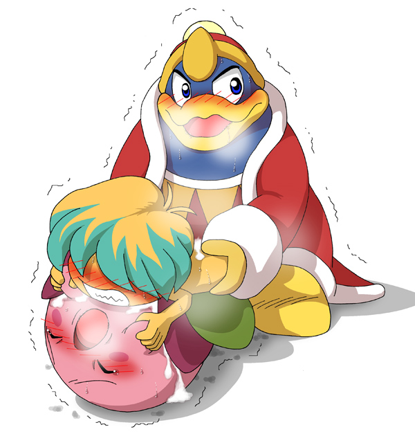 2015 blue_eyes blush cum group group_sex king_dedede kirby kirby_(series) male nintendo pasaran sex sweat tuff_(kirby) video_games yaoi