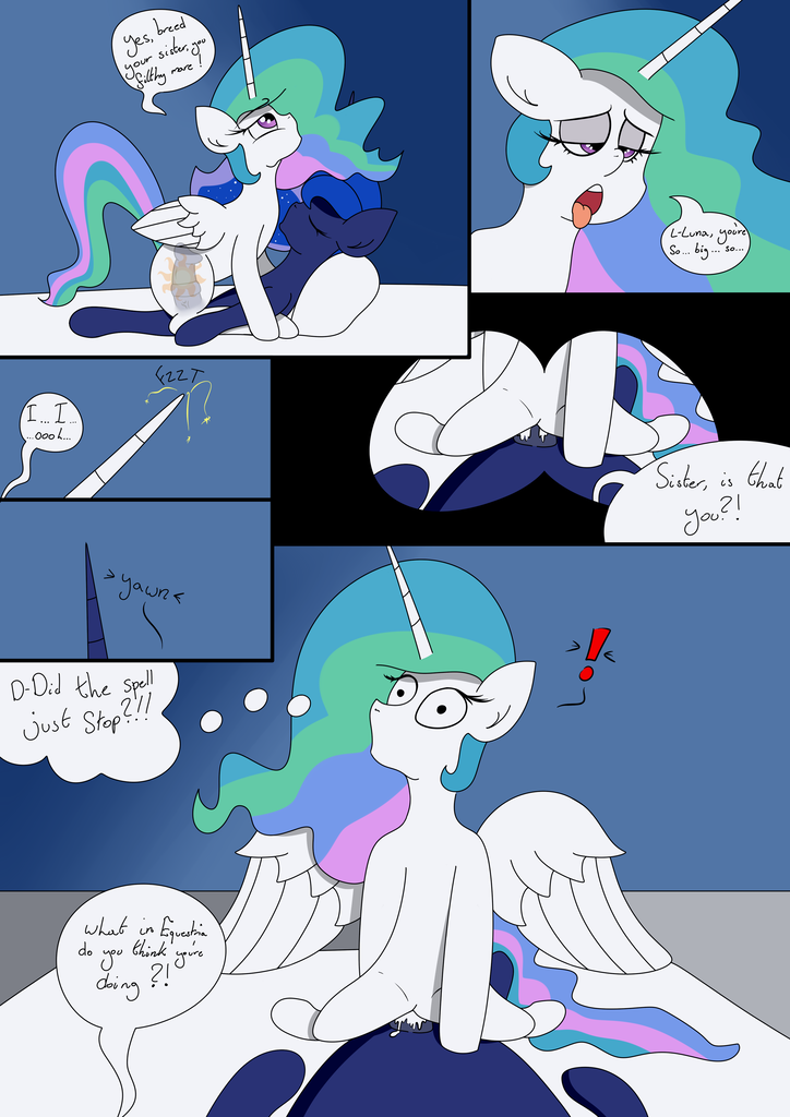 1futa 1girls bedroom comic cowgirl_position cum female female_on_futa feral feral_on_feral feral_only friendship_is_magic furry futanari incest intersex mackstack my_little_pony princess_celestia_(mlp) princess_luna_(mlp) princest rape siblings sisters sleep_molestation smooth_skin