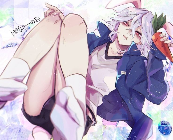 anime, boku no hero academia, bunny ears, my hero academia, shigaraki tomura, tomura shigaraki