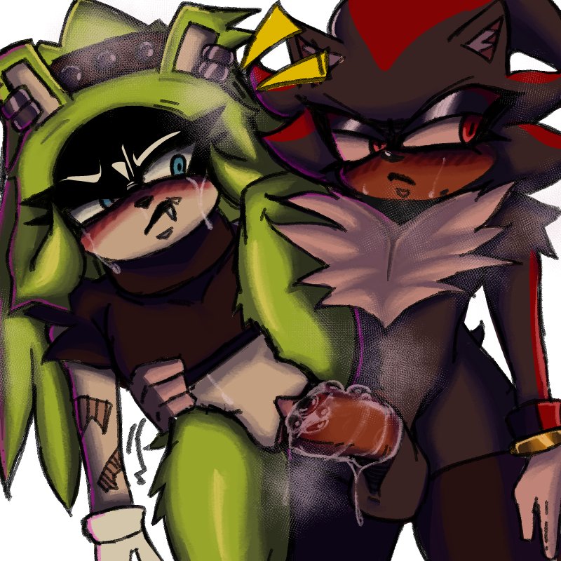 1boy devastatedmeme female furry hedgehog idw_comics precum precum_bubble precum_on_penis punk_girl shadow_the_hedgehog shortstack sonic_(series) sonic_the_hedgehog_(idw) sonic_the_hedgehog_(series) steam surge_the_tenrec tan_fur tenrec thighhighs