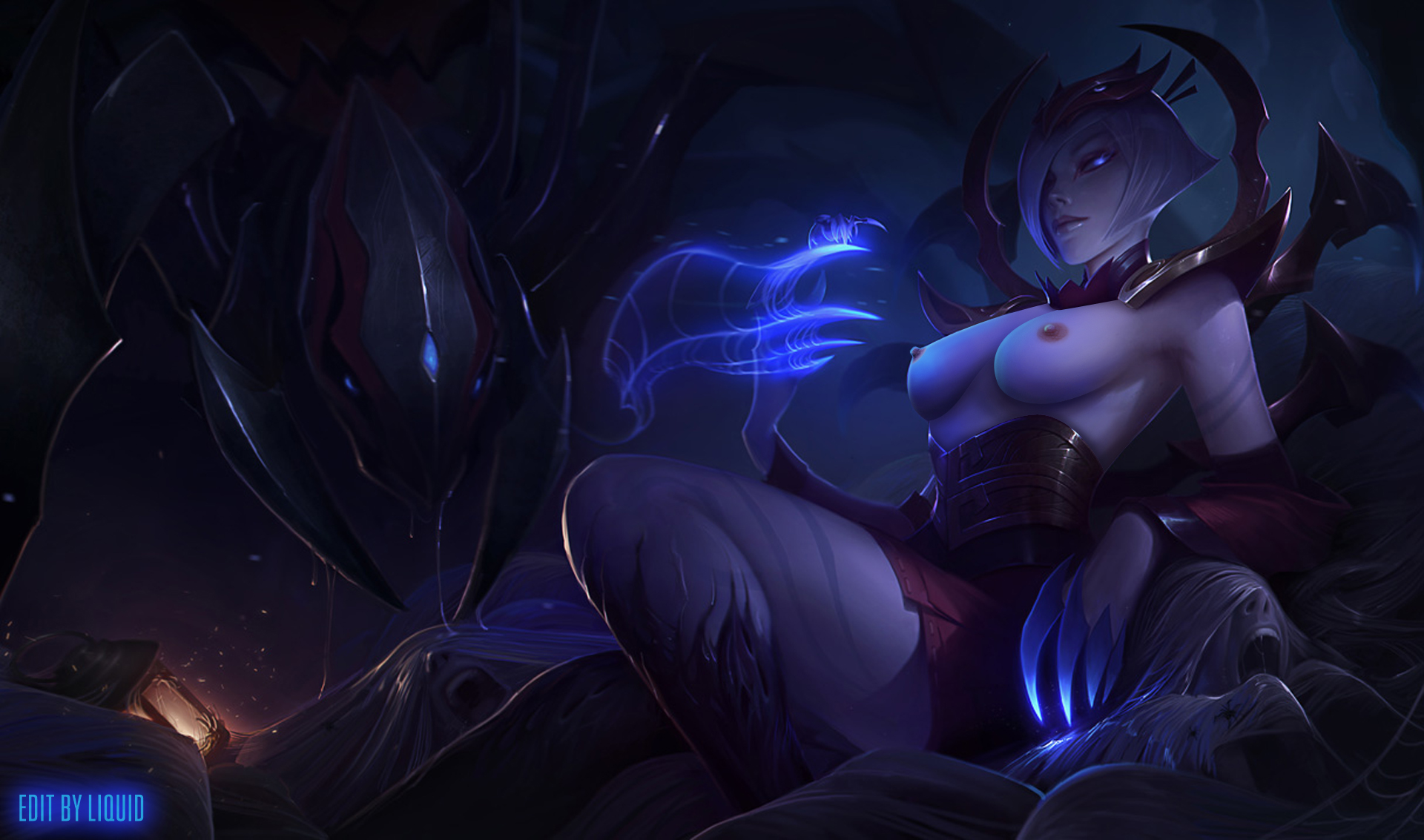 blood moon elise, blood moon series, breasts, edit, elise kythera zaavan, female, league of legends, photoshop, tagme