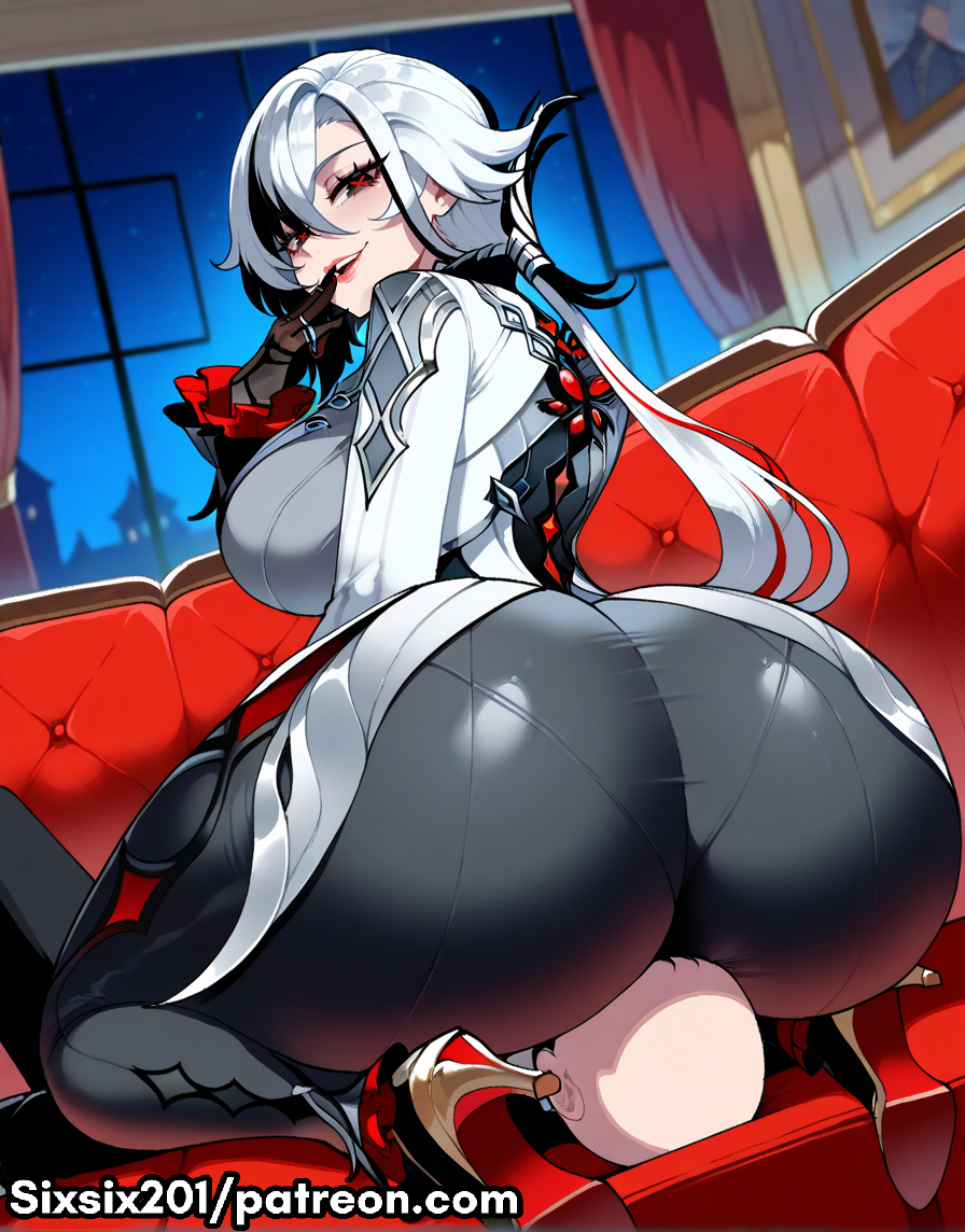 ai generated, arlecchino (genshin impact), ass, big ass, female, genshin impact, huge ass, sixsix201