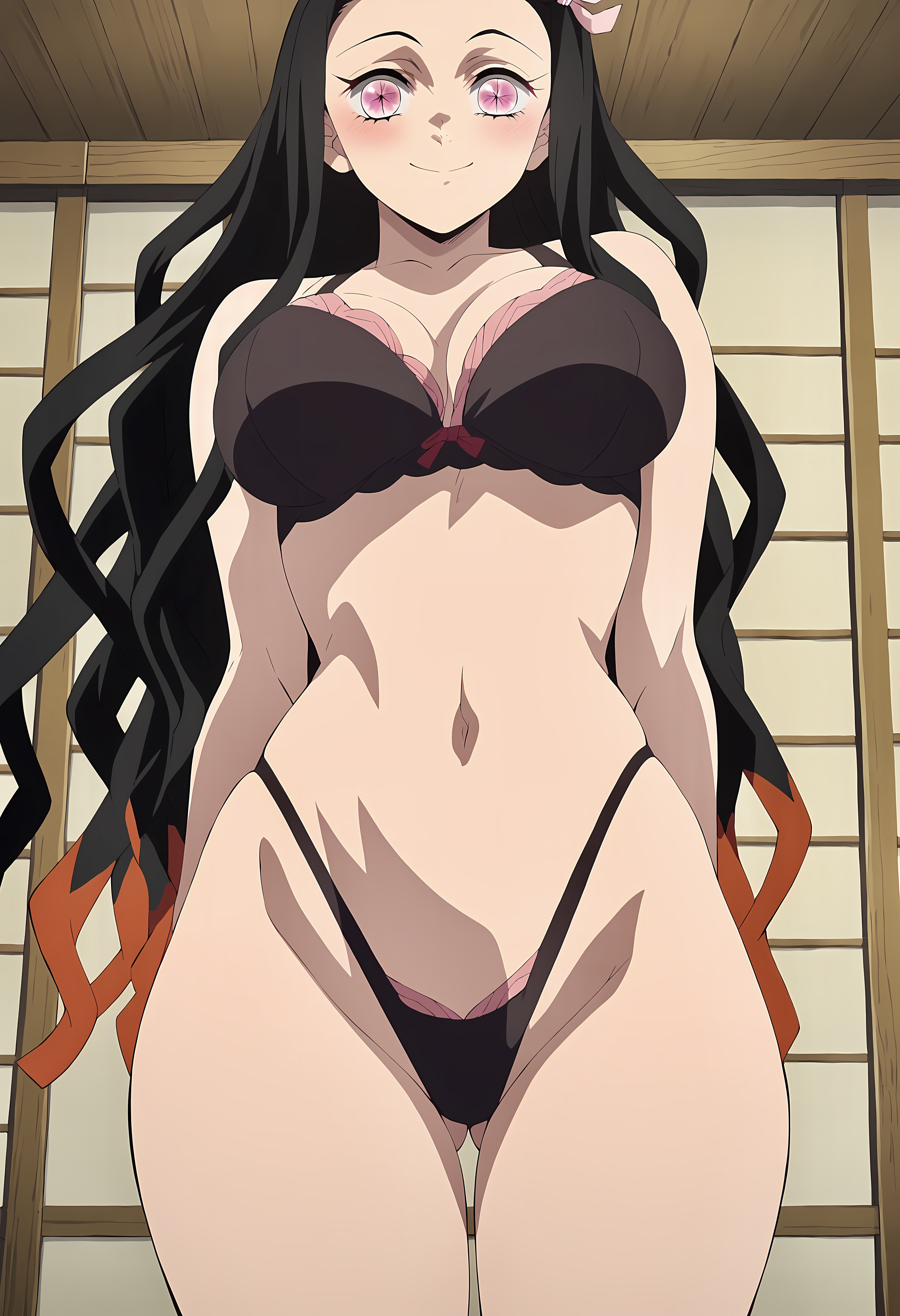 1girls, ai generated, demon slayer, female, kamado nezuko, nezuko kamado, younger female